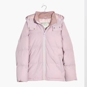 Madewell Lavender Quilted Puffer Parka